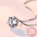 P&auml;ris 1-karaadine D v&auml;rvi Moissanite ripats kaelakee 100% 925 Sterling h&otilde;be s&auml;delev kihlus pulmapeo peened ehted