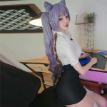 Jimiko Naissekret&auml;r Anime vormiriietus liibuv l&uuml;hike seelik valge s&auml;rk Kontori Daami Cosplay Kawaii Kost&uuml;&uuml;mid S&uuml;ndmus Seksikas riietus T&uuml;drukud One Size