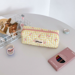 Ins-stiilis multikas ruuduline vibupliiatsikott T&uuml;drukule, suure mahutavusega kirjatarvete hoiukott &Uuml;li&otilde;pilaste armas pliiatsikott