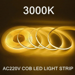 1-5 m Cob Led-ribavalgusti 220v 230V AC 240LED/m Painduvad lintvalgustid alaldiga Ei ole vaja voolu Lineaarne valgustus 2024 Uus 10M soe valge v&auml;rv