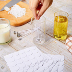 100 tk 15 mm k&uuml;&uuml;nlataha kleebised K&uuml;&uuml;nla valmistamise &uuml;mmargune kleebis vaha fikseerimiseks