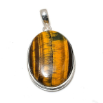 Tiger Eye Gemstone Handmade 925 Sterling Silver Jewelry Pendant 1.97 y0p76