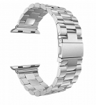 Roostevabast terasest rihm Apple Watchi 5-rihmaga 44mm 42mm kellarihmaga k&auml;ev&otilde;ru rihm Iwatchi seeriale 3 4 Se 6 2 40mm 38mm Three Link 38mm or 40mm or 41mm h&otilde;be