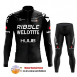 2024 Team Winter Thermal Fliis Rattas&otilde;iduriided Meeste Jersey kost&uuml;&uuml;m &otilde;ues, Soe Rattas&otilde;iduriided Mtb Pika rinnaga p&uuml;kste komplekt L