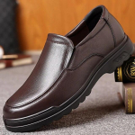 Nahast kingad meestele Kleitkingad Slip-on Plus Size kontorijalatsid meeste pulmapeole vabaaja &auml;ri Oxfordis 38 must