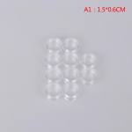 10 tk L&auml;bipaistev Akr&uuml;&uuml;l Selge Vitriinalus Ehted Jade V&auml;&auml;riskivi &Uuml;mmargune Vitriinalus Hoidja Kristallkuuli Alusele 1.5*0.6CM