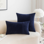 Pakis 2 velvetriba pehme pinnasega dekoratiivsed ruudukujulised padjakatted padjap&uuml;&uuml;rid padjap&uuml;&uuml;rid diivani diivanile magamistoa autole 18 x 18 tolli 30X50cm-2pcs