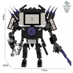 Skibidi WC ehitusplokk &otilde;udusm&auml;ng K&otilde;larimees &uuml;lemused Camara Titan TV mees multifilm nukk mudel lastele Halloweeni s&uuml;nnip&auml;evakingitus