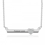 Isikup&auml;rastatud nimega riba kaelakee moeehted s&uuml;damekujulise ripatsiga kohandatud nimega lihtne plaadiga kaelakee aastap&auml;eva kingitus naistele