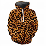 Meeste s&uuml;gisene leopardprintide seeria 3D digitaalprintimine Pullover Hoodie Moodsad dressipluus Mees XXXXL