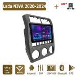 Androidi autoraadio Lada NIVA 2020-2024 jaoks Multimeediapleier Peaseade Stereo GPS-navigatsioon BT WIFI 1+16GB 1+16GB gray