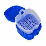 Hambaproteeside kast, fiksaatorkast, s&auml;ilituskast, proteeside mudeli kast, ortodontiliste seadmete kast, paigalduskast, &otilde;unahamba kast tumesinine v&auml;rv