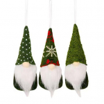 3 tk Rippuv j&otilde;ulukootud t&auml;is p&auml;kapikk nukk armas k&auml;sitsi valmistatud m&uuml;tsihabe n&auml;ota p&auml;kapiku kaunistus j&otilde;uludeks roosa