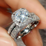 Moodsa stiiliga pulmakomplektid s&otilde;rmused naistele Luksuslikud naiste kihlusaksessuaarid komplektid Moodsad naistepeo ehted, kingitus 8