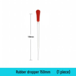 Klaasist tilgutite komplekt: 0,5 ml, 1 ml, 2 ml, 3 ml, 5 ml, 10 ml - kummist peaga pipetid