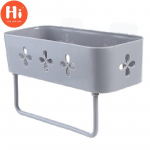 Vannitoa seinahoidja hoiustamisriiul Abipulga t&uuml;&uuml;p du&scaron;iriiul Korv Vannitoa &scaron;ampoonihoidja hoiukoht khaki