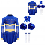 Laste T&uuml;drukute Cheerleadingu Riietus Halloweeni Kost&uuml;&uuml;m Cheerleader Cosplay Kost&uuml;&uuml;m Tantsupeo Riietus 7-8 Years