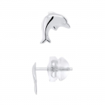 LEA &; ARTHUR - Laste k&otilde;rvar&otilde;ngad "DOLPHIN" Mustrid 375 tuhandikud valge kuld - SILICONOR jalutusk&auml;ru s&uuml;steem - Laste ehted