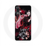 Coque Maniacase pour Samsung Galaxy A02 demon slayer tanjiro nezuko attaque combat