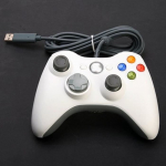 USB filaire contr&ocirc;leur Manettes pour Xbox 360-Poign&eacute;e de jeu (blanc)