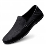 Ehtne Nahk Meeste Kingad Vabaaja Ametlik Mees Mokassiinid Mokassiinid Luksuslik Itaalia Slip-On Br&auml;nd Mehelik Paadikingad Suurus 46 47 Mokassiinid Mehed 38 must