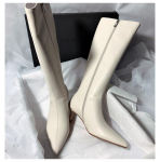 mood Naiste K&otilde;rged Saapad Chelsea Terava Ninaga K&otilde;rge Kontsaga Kingad 2024 Trend Naine Gooti Pehmest Nahast Luksuslik Peo Talve Lume Saapad Naine 39 valge