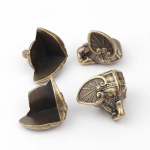 4 tk 28 * 23 mm antiikne elevant Vintage pronks ehete karp Puidust &uuml;mbris Dekoratiivne kaitse jalad jala plastmaterjal