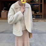 Uus kahepoolne villane mantel l&uuml;hike korea stiilis lihtne lahtine vabaaja villane mantel M