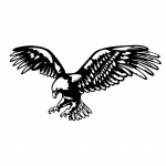 Metallist Bald Eagle seinakaunistus &ndash; stiilne linnukaunistus elutoa, sisehoovi ja gooti Halloweeni toa sisekujunduseks helehall v&auml;rv