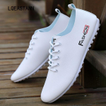 Mood Mehed Uued Nahast Hingavad S&otilde;idukingad Kevad S&uuml;gis Libisemiskindlad Meeste Hernekingad Briti Vabaaja Tossud Sapatos De Couro Masculino 39 valge