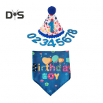 Koera s&uuml;nnip&auml;evam&uuml;ts Bandana riietus peokaunistustarvikud Palju &otilde;nne s&uuml;nnip&auml;evaks koera sall m&uuml;tsinumbrid kost&uuml;&uuml;mitarvikute komplekt roosa