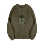 S&uuml;gistalv meeste top O kaelus lahtine puhas v&auml;rviline taimne tr&uuml;kkimine Elastsed k&auml;tised Pullover Keskmise pikkusega sportlik igap&auml;evane kooli dressipluus M must