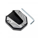 Mootorratta tugijala pikendusjala k&uuml;lgtugi pikendus jalapadja tugi suurendaja Rolleri mopeedi jalapadi alumiiniumsulamist must