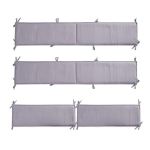 1 komplekt beebi polsterdatud pehmendusega voodikaitseid voodi sisemusse. Komplektis 4 patja. Kaitseb &otilde;rna nahka p&otilde;rutuste eest. Sobib standardmadratsile. Pestav voodikaitse. 130 cm hall