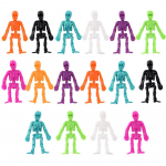 16 tk Halloweeni veniv luustik, mees, laste pidu, TPR pehme kummist zombie &otilde;udusnukk stressi leevendav m&auml;nguasi Halloweeni kingitused