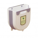 Pr&uuml;gikast seinale kinnitatav kokkupandav, ruumis&auml;&auml;stlik pandlaga kapiga, seinale riputatav hoiukorv Koduvarustus M lilla