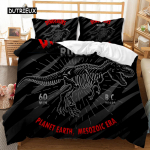 Dinosaurus Tekikoti Komplekt Dinosaurus T-Rex Juura Dino Fossiil Dinosaurus Voodipesu Kahekohaline Queen King Suurus Pehme Pol&uuml;ester Tekikate EU single(135x200cm)