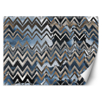 Tapeet Siksak kuld glamuurmuster 100x70 sinine