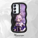 V&auml;rvitud muster Big Wave Edge pehme silikoon materjal Macaron telefoni &uuml;mbris p&otilde;rutuskindel kaitsev kummist korpus OnePlus Vivo Motorola Moto jaoks Vivo Y11S must