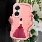 V&auml;rvitud muster Big Wave Edge pehme silikoon materjal Macaron telefoni &uuml;mbris p&otilde;rutuskindel kaitsev kummist &uuml;mbris OPPO Reno Realme jaoks OPPO A3S sinine