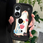 V&auml;rvitud muster Big Wave Edge pehme silikoon materjal Macaron telefoni &uuml;mbris p&otilde;rutuskindel kaitsev kummist &uuml;mbris OPPO Reno Realme jaoks OPPO A16K sinine