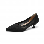 Terava varbaga madala suuga kangas lameda p&otilde;hjaga naiste &uuml;hev&auml;rviline kootud pehme p&otilde;hjaga suur suurus 34-43 34 must