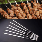 6 tk paksendatud roostevabast terasest grillvardad suured lamedad grillvardad lambalihavardad v&auml;ligrillpikniku t&ouml;&ouml;riistad CHINA