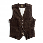 Madden Workwear Ameerika Retro Khaki Sametist Jahivest - Briti Stiilis Meestele L kohv