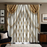 2 t&uuml;kki HD digitaalset valget stiili Euroopa villa arenenud tunnetusega kardinap&auml;is kardin kodu dekoratsioon stiili dekoratsioon elutuba W52H63inchW132H160cm