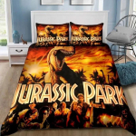 Dinosaurused Jurassic Park 3D Prinditud Voodipesukomplekt &Uuml;he-, Twin-, T&auml;is-, Queen-, King-suuruses Voodikomplekt T&auml;iskasvanu Laste Magamistoa Voodipesu Kingitus 155X220cm-3pcs