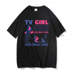 Trendikas TV Girl Lovers Rock lauluga prindiga T-s&auml;rk meestele naistele puuvillane hiphop &uuml;lem&otilde;&otilde;duline T-s&auml;rk l&uuml;hikeste varrukatega T-s&auml;rk t&auml;navamood topid tee S must