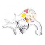 Emporte-pi&egrave;ce - Licorne - 4 pcs - Inox - Compatible lave-vaisselle - D&eacute;coupoir adorable