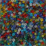 Perles rocaille multicolores transparent &Oslash; 4 mm - 130 g
