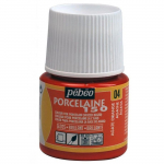 Peinture porcelaine - P&eacute;b&eacute;o - 150 Brillant Agathe N&deg;04 - Flacon 45ml - Couleurs brillantes - Cuisson 150&deg;C punane